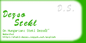 dezso stekl business card